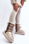 Women's Snow Boots with Beige Laces Lilara