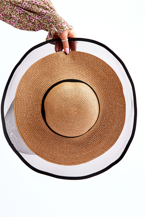 Fashionable Women's Mesh Hat Beige