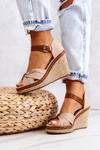 Women's Sandals On Wedge Big Star JJ274939 Beige