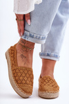 Espadryle Damskie Ażur Camel One Lover 6605