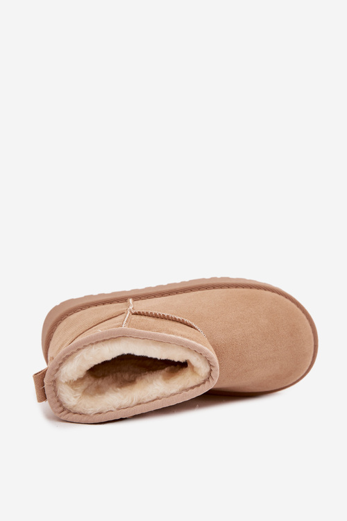 Children's Youth Snow Boots Lined with Fur Beige Mireya