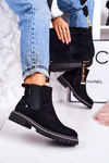 Women's Insulated Chelsea Boots Black Suede Traveler