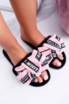 Women's Pink Flip Flops With Inscriptions Lu Boo News