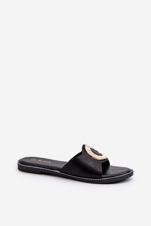 Women's Slippers With Decoration Black Cilima