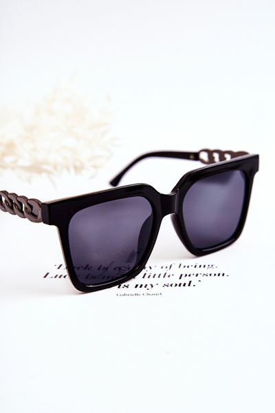 Fashionable Sunglasses V120043 Black and Silver