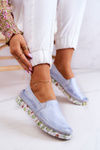 Półbuty Damskie Wsuwane Skórzane Jasnoniebieskie Maciejka 03512-40