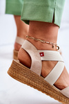 Espadryle Damskie Zamszowe Beżowe Big Star JJ276038