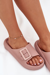 Women's Foam Slippers With Buckle Vinceza 75207 Dirty Pink