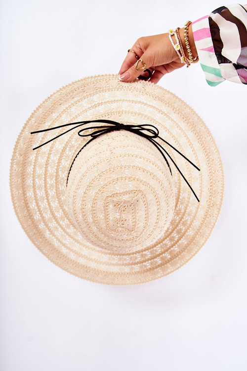 Women's Openwork Hat Beige Elif