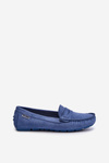 Women's Loafers in Blue Eco Suede Rerceria