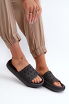 Women's Foam Slides With Thick Sole Black Beula