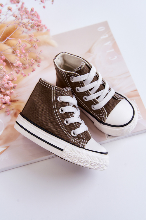 Children's High Sneakers Khaki Filemon