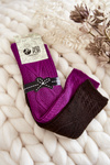 Women's 2-Pack Knee-High Socks Fuchsia-Brown