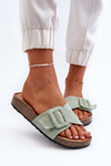 Women's Slippers with Buckle Eco Suede Mint Laeltia