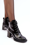 Women's Lacquered Boots D&A MR870-98 Black
