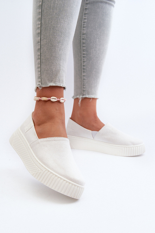 Women's Platform Sneakers NN276006 Memory Foam System White