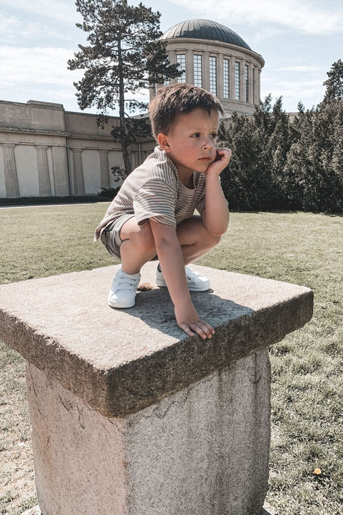 Children's Sports Shoes Sneakers White and Black Bilbo