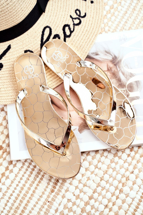 Rubber Flip-flops Lu Boo Gold