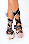 Lace-up Velor Ballerinas Lu Boo Pink