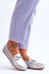 Women's Slip-On Loafers With Glitter Embellishment Silver This Moment