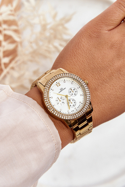 Women's Waterproof Watch Giorgio & Dario with Zirconia Gold