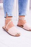 Lu Boo Pink Stylish Pari Sandals