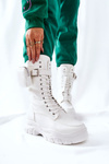 Platform Boots With Pouch White Issanti