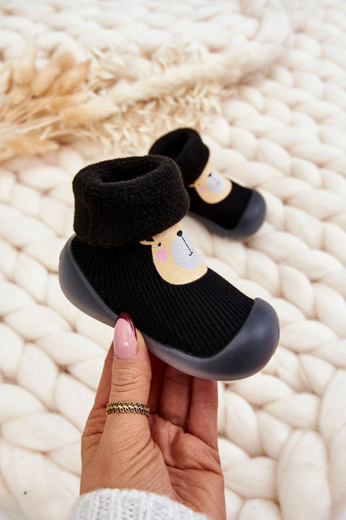 Children's slippers Niechodki Befado 002P023 Black