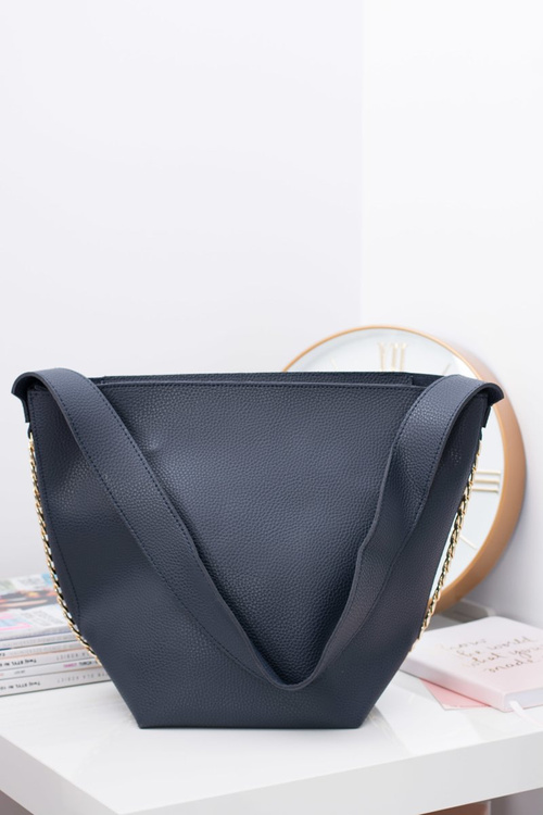 Navy Blue Women's Handbag A4 Shopper Bag