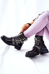 Boots Lacquered With Stripes Black Marchelli
