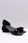 Black Rubber Meliski Ballerinas With Cocard Sonia