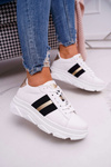 Sporty Women's Thick Sole Shoes White Marche