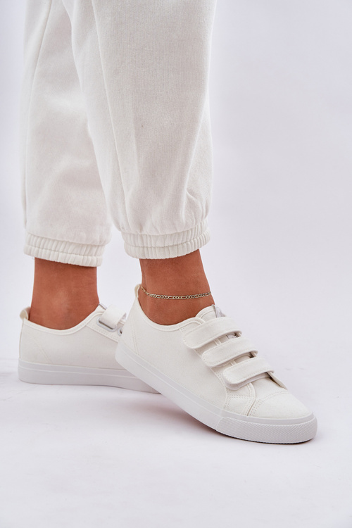 Youth Low Velcro Sneakers White Dilan