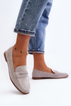 Women's Classic Gray Moccasins Olevin