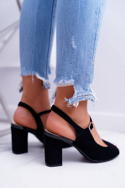 Women's Stiletto Sandals Sergio Leone SK808 Black Dali