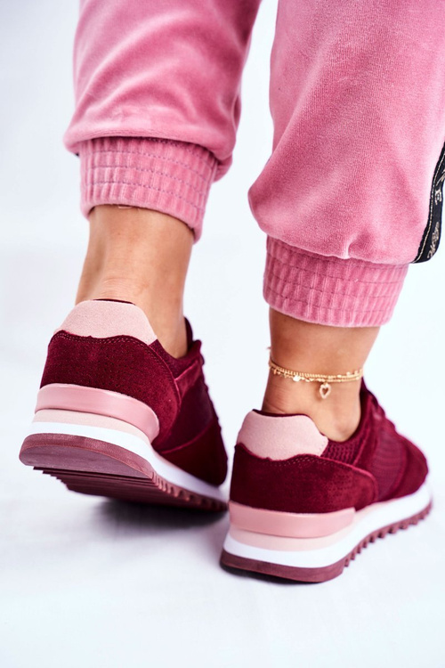 Women's Sport Shoes Sneakers Big Star Maroon GG274522