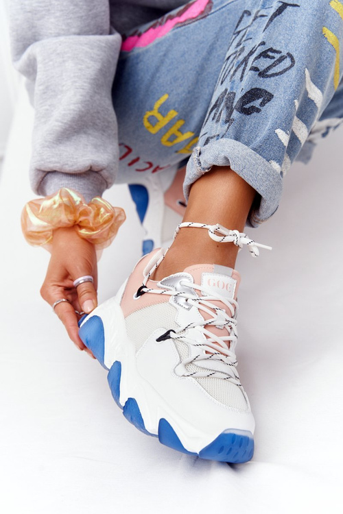 Sport Shoes On A Chunky Sole GOE HH2N4034 White-Pink