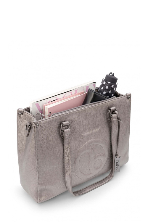 Torebka Shopperka Klasyczna Srebrna NOBO N1530-C015