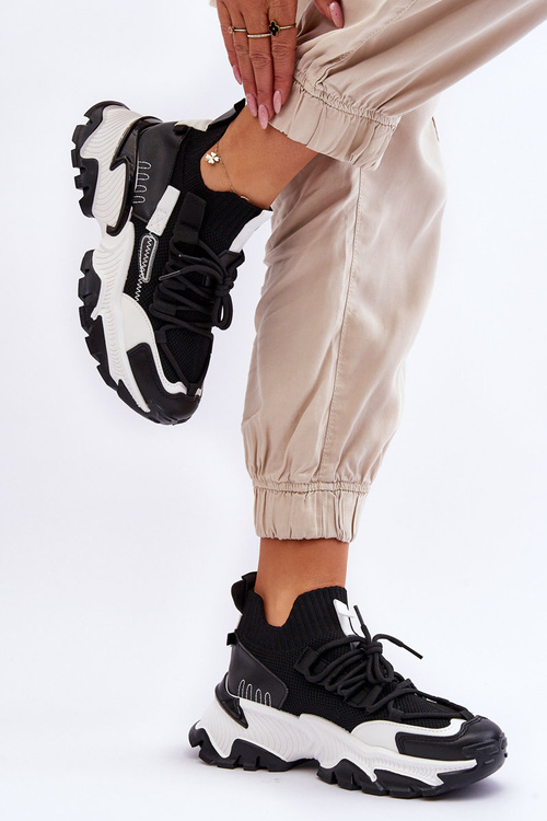 Women's Sock Sneakers Black Keaton