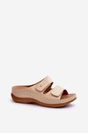 Light Women's Clogs With Faux Leather Beige Frellia