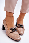 Patent Chain Pumps Beige Keilani