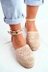 Women’s Espadrilles On Platform Beige Palermo