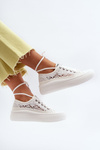 Trampki Damskie Z Koronką Białe Lee Cooper LCW-23-44-1617