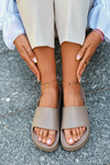 Women's Brown Foam Platform Slides Airaplea