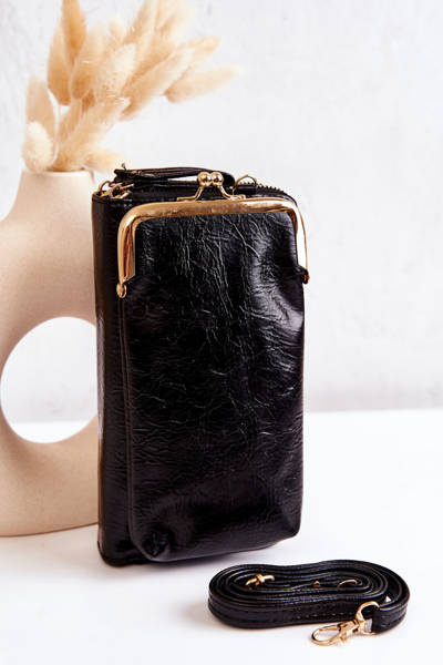 Wallet Handbag 2 in 1 On the Bigiel Black Leonore