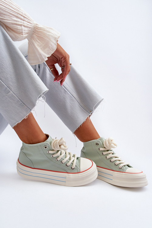 Women's Platform Sneakers Mint Aineri