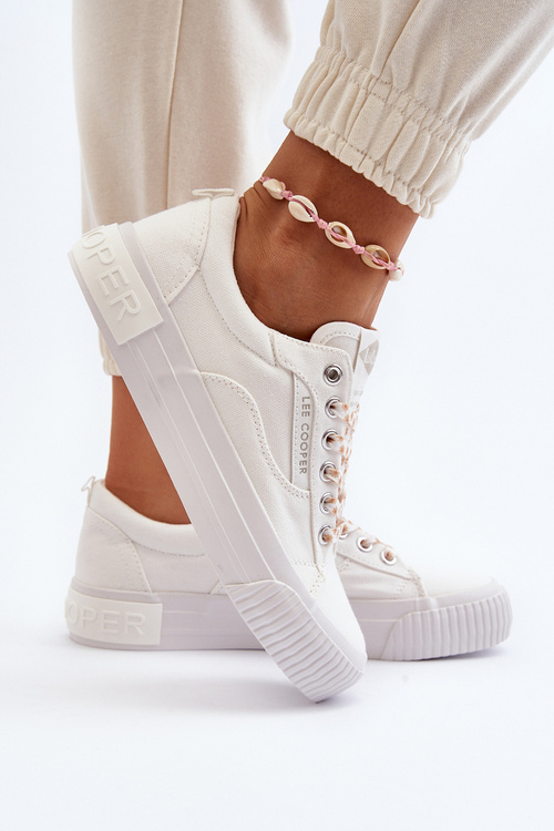 Trampki Damskie Klasyczne Białe Lee Cooper LCW-24-31-2170