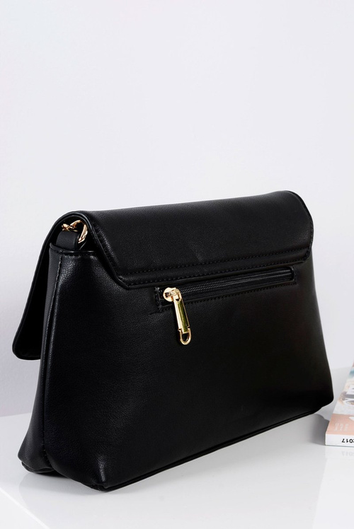 Classic Black Women's Handbag Letter Bag Gold Chain