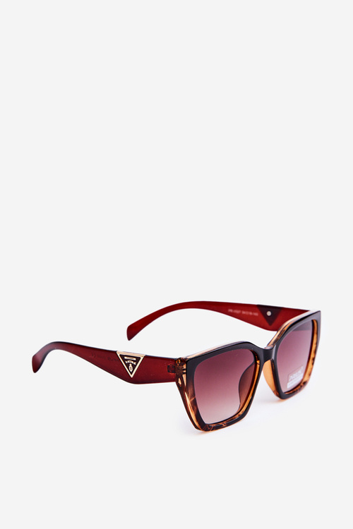 Women's Classic Sunglasses with Gold Details UV400 Brown