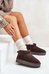 Women's Suede Snow Boots On Platform Brown Nereviana